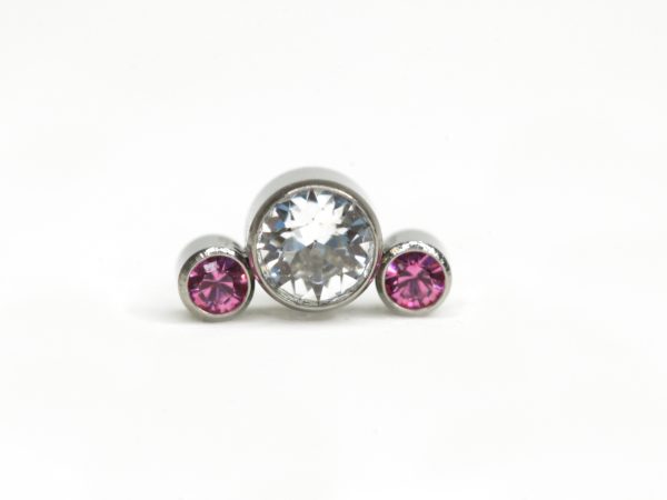 Cluster 3 Zirconias 1 Clear & 2 Ruby