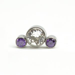 Cluster 3 Zirconias 1 Clear & 2 Violeta