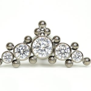Five cluster Cz con Filigranas