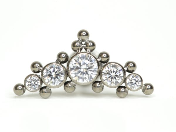 Five cluster Cz con Filigranas
