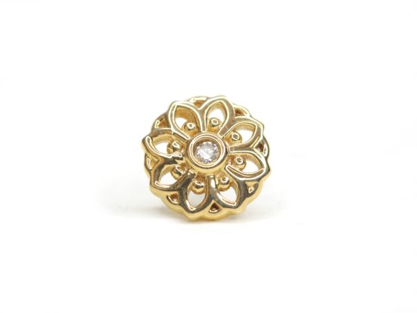 Mandala con Cz de oro