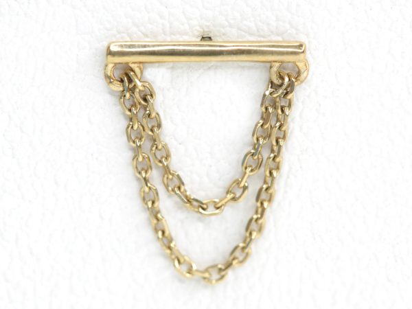 Rectángulo con Doble cadena colgante de oro